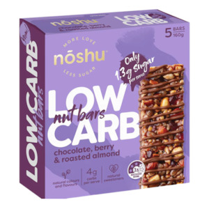 Snack Bar: Low Carb Nut Bars Chocolate, Berry & Roasted Almond 5 Pack - Clearance