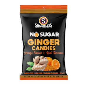 Lollies: Ginger Candies - Orange & Turmeric Flavoured 60g - Buy in Bulk and SAVE!