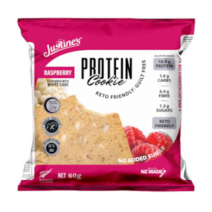 Justines: Raspberry White Choc Protein Cookie 60g
