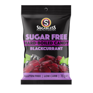 Sugarless: Blackcurrant Hard Boiled Candy 70g - Buy in Bulk and SAVE!