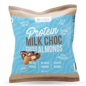 Vitawerx: Milk Choc Coated Almonds 60g