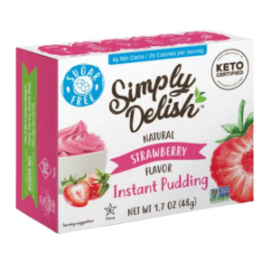 Simply Delish: Strawberry Flavour Instant Pudding 48g