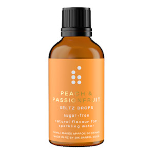 Six Barrel Soda: Peach & Passionfruit Seltz Drops 50ml