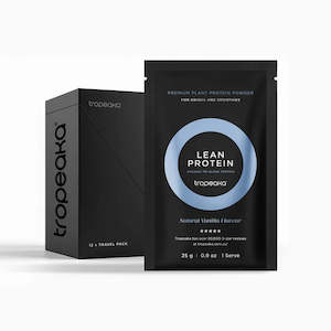 144+: $3.05: Tropeaka Lean Protein Single Serve Box 25g (Min order 12 units)