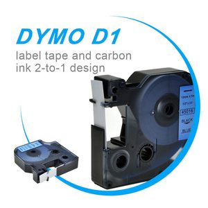Dymo Label Tapes: Dymo 45016 Label Tape Black on Blue 12mm x 7m