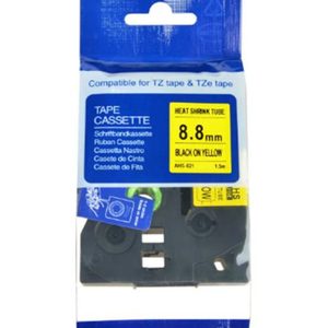 Brother hse 621 Hse631 Black On Yellow Heat Shrink Tube