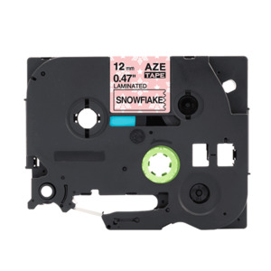 Brother Label Tapes: Compatible TZe-MPCB31 12mm Black On Snowflake Tape