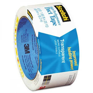 3m: SCOTCH 2120A TOUGH DUCT CLEAR 48mmX18.3M