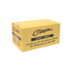 Classic 72L Bin Liner Black