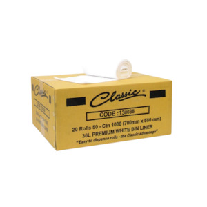Arrow: Classic 36L Bin Liner White