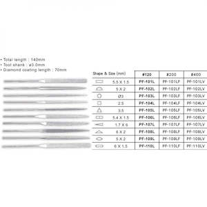 Best Diamond: PF-101L D126 Flat Diamond Needle File #120