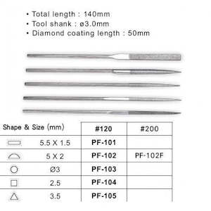 Best Diamond: Best Pf-101 Flat Diamond Needle File #120