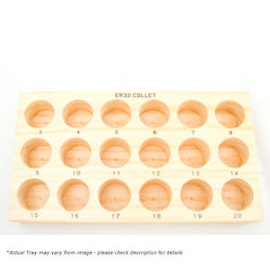 ER16 Empty Wooden Collet Tray