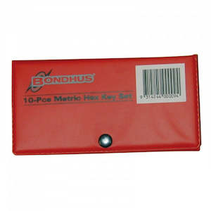 Bondhus: 1.3-10mm Bondhus 10Pce Hex L-Wrench Set + Wallet
