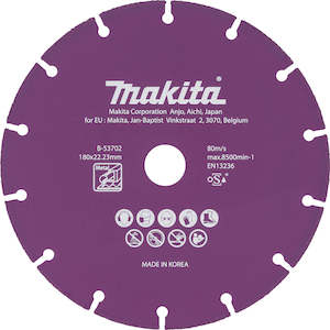 Makita Diamond Circular Saw Wheel 180mm Vac Brazed