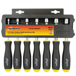 Bondhus: 3/16"-1/2" Bondhus Hollow Shaft NutDriver 7Pc Set