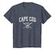 Cape Cod MA Nautical T-Shirt Vintage US Flag Tee