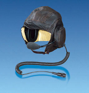 Lynx Avionics: Lynx Leather Helmet
