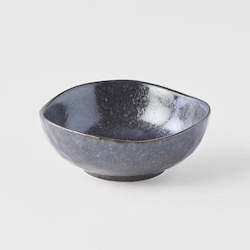 bowl: Matte Black Small Uneven Bowl