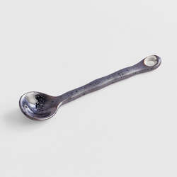 Matte Black: Black Speckle Porcelain Spoon