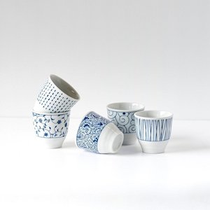 Boxed Sets: Indigo & White Cup Set