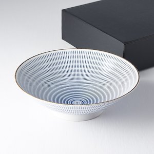 Boxed Sets: Blue & White Lines Bowl Set