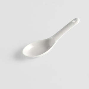 Whites: Matte White Small Ceramic Spoon