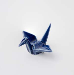 Blues: Indigo Origami Crane Chopstick Rest