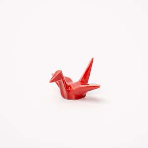Red Origami Crane Chopstick Rest