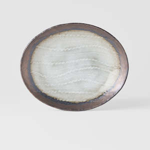 Light Grey Oval Plate