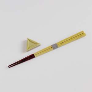 Lino Yellow Chopstick & Rest Set
