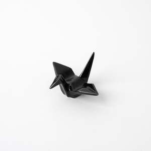 Utensils: Black Origami Crane Chopstick rest