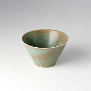 Green Fade: Green Fade Fluted Bowl