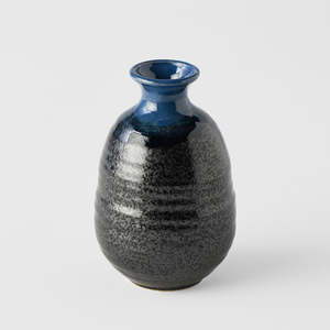 Sake: Black with Indigo Top Sake Jug