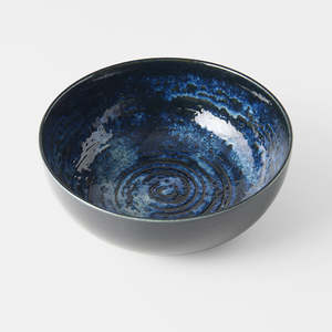 Copper Swirl Deep Serving Bowl