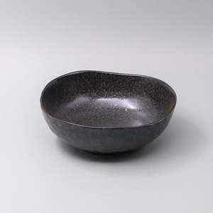 Matte Black: Matte Black Large Uneven Bowl