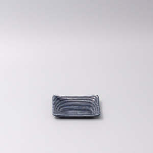 Blue Rectangle Sauce Dish