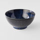 Ridged Indigo Udon Bowl