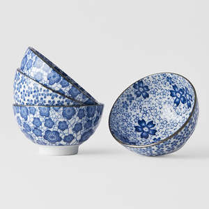 Blue Plum Bowl Set