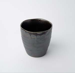 Black Metallic Drip Large Tea Mug