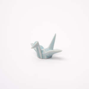 Utensils: Light Blue Origami Crane Chopstick Rest