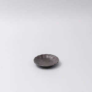 Black Sunburst Sauce Dish