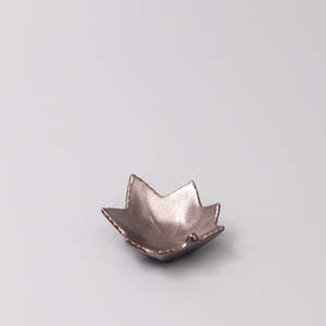 Sauce Dishes: Metallic Maple Leaf Sauce Dish