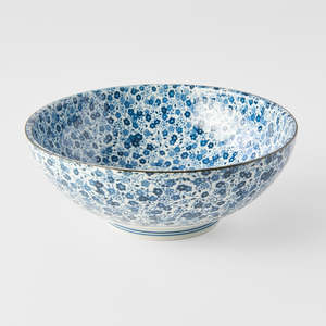 Blue Daisy: Blue Daisy Large U Shape Bowl