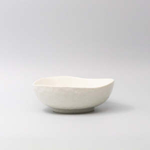 Whites: Off White Large Uneven Bowl