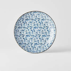 Blue Daisy: Blue Daisy Uneven Dinner Plate