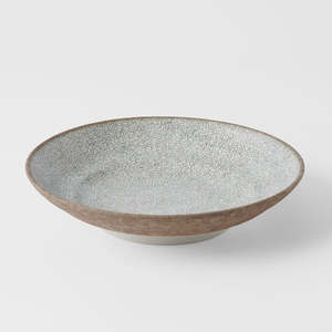 Crazed Grey Shallow Bowl