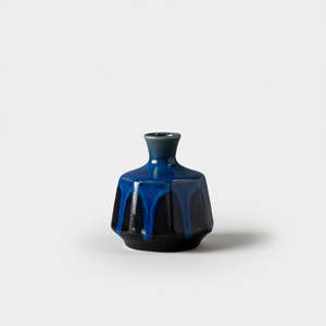 Blue Octagon Vase