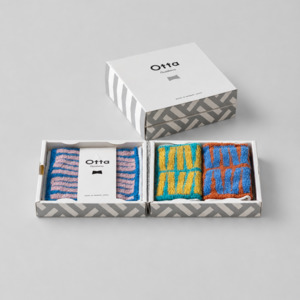 Japanese Cloths Towels: Stripe Otta Compact Towel Set