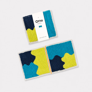 Navy Blue Puzzle Otta Compact Towel